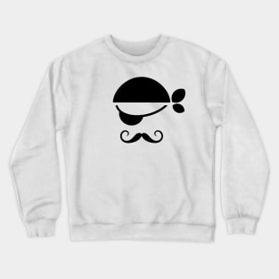 Pirate with an eye patch character design Crewneck Sweatshirt